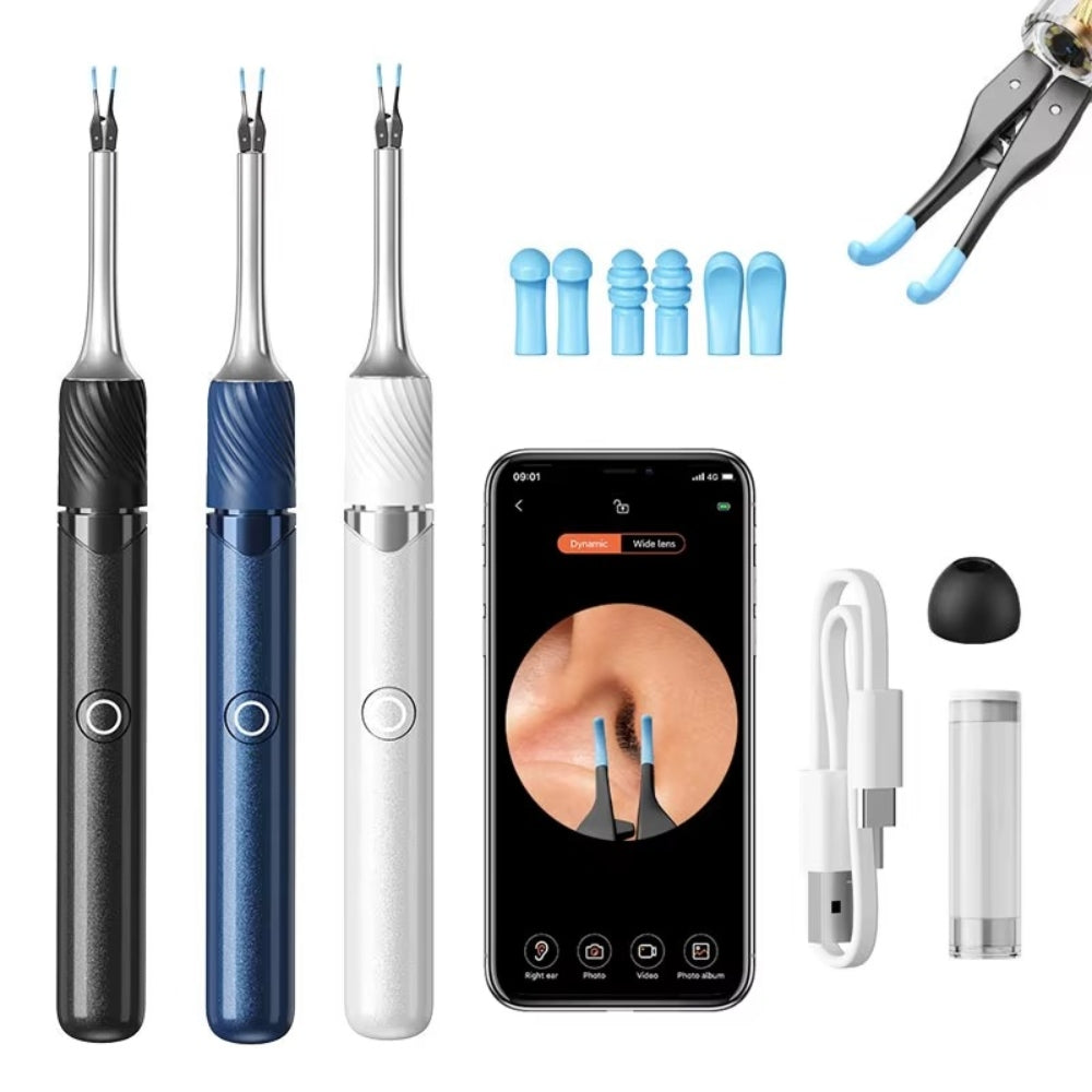 Visual Ear Cleaner with Camera, Ear Pick & Tweezers, 6 Ear Spoons